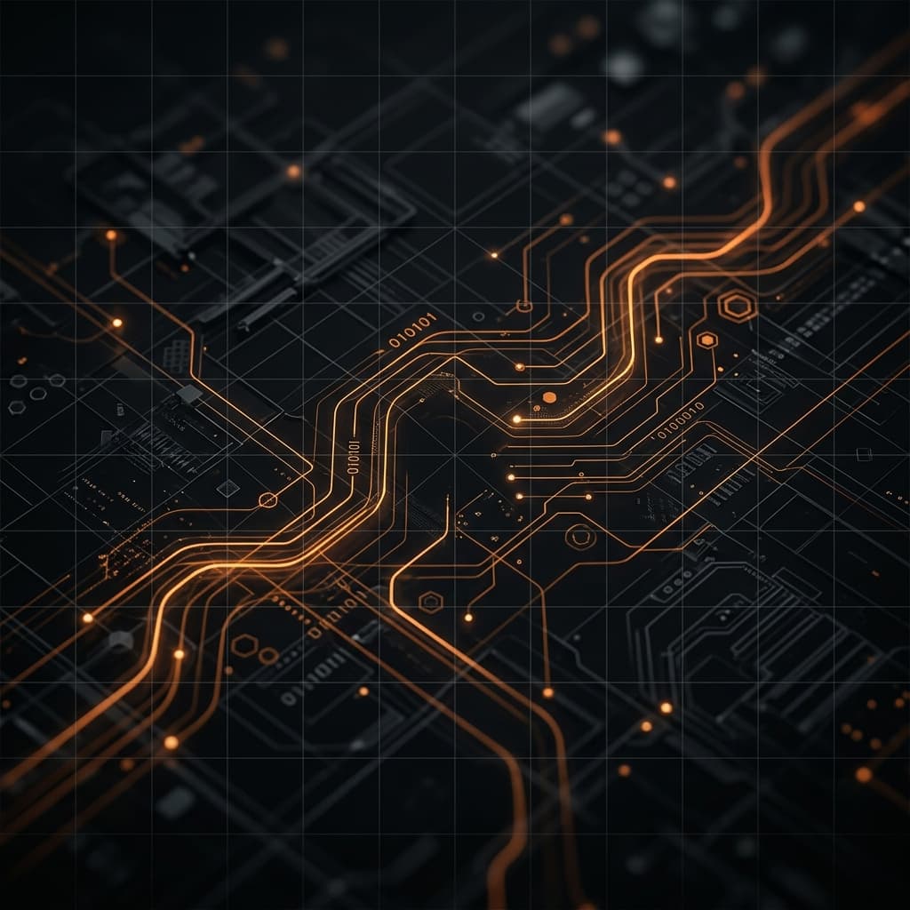 Futuristic cybernetic background