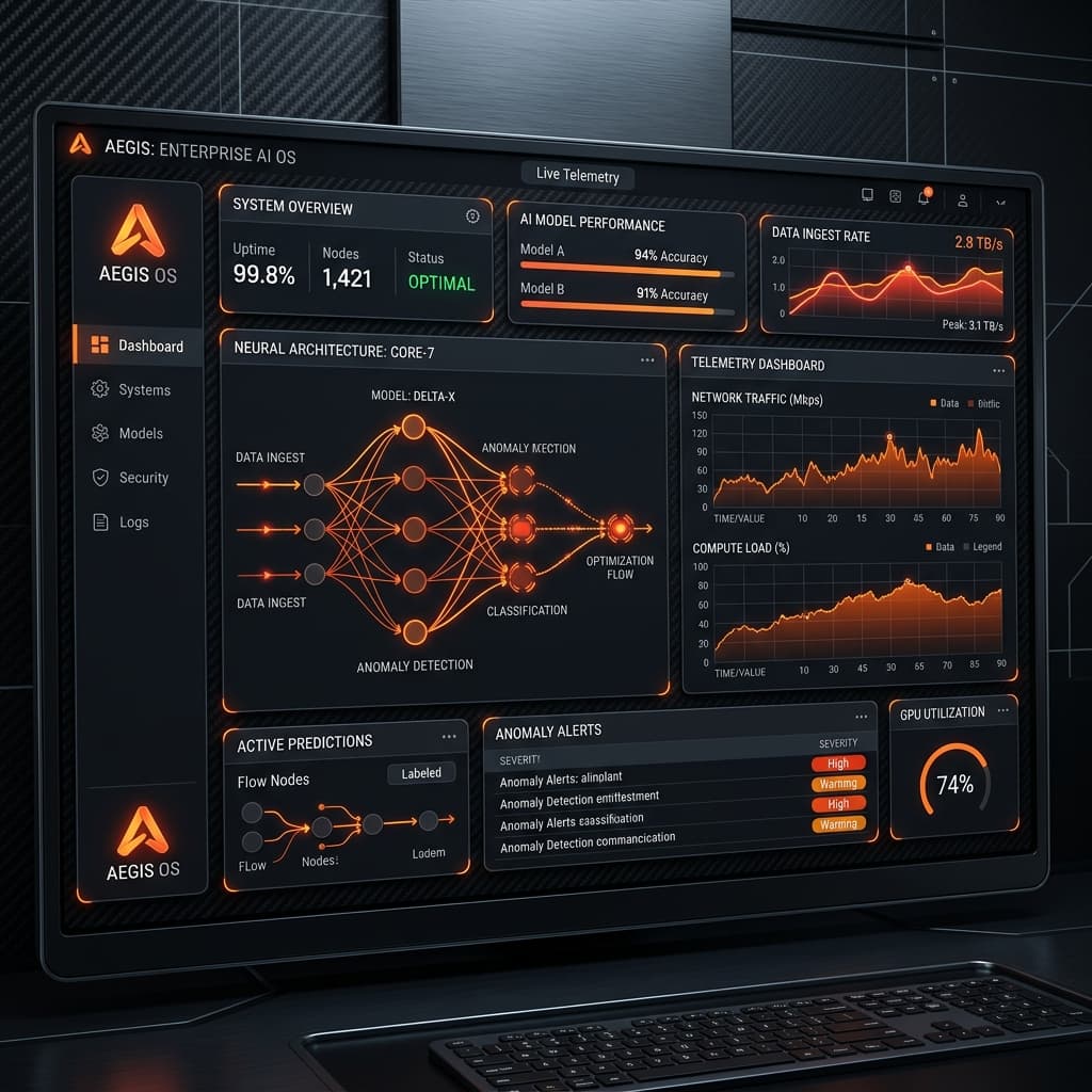 OMNISYNC AI Enterprise Operating System Control Center Dashboard